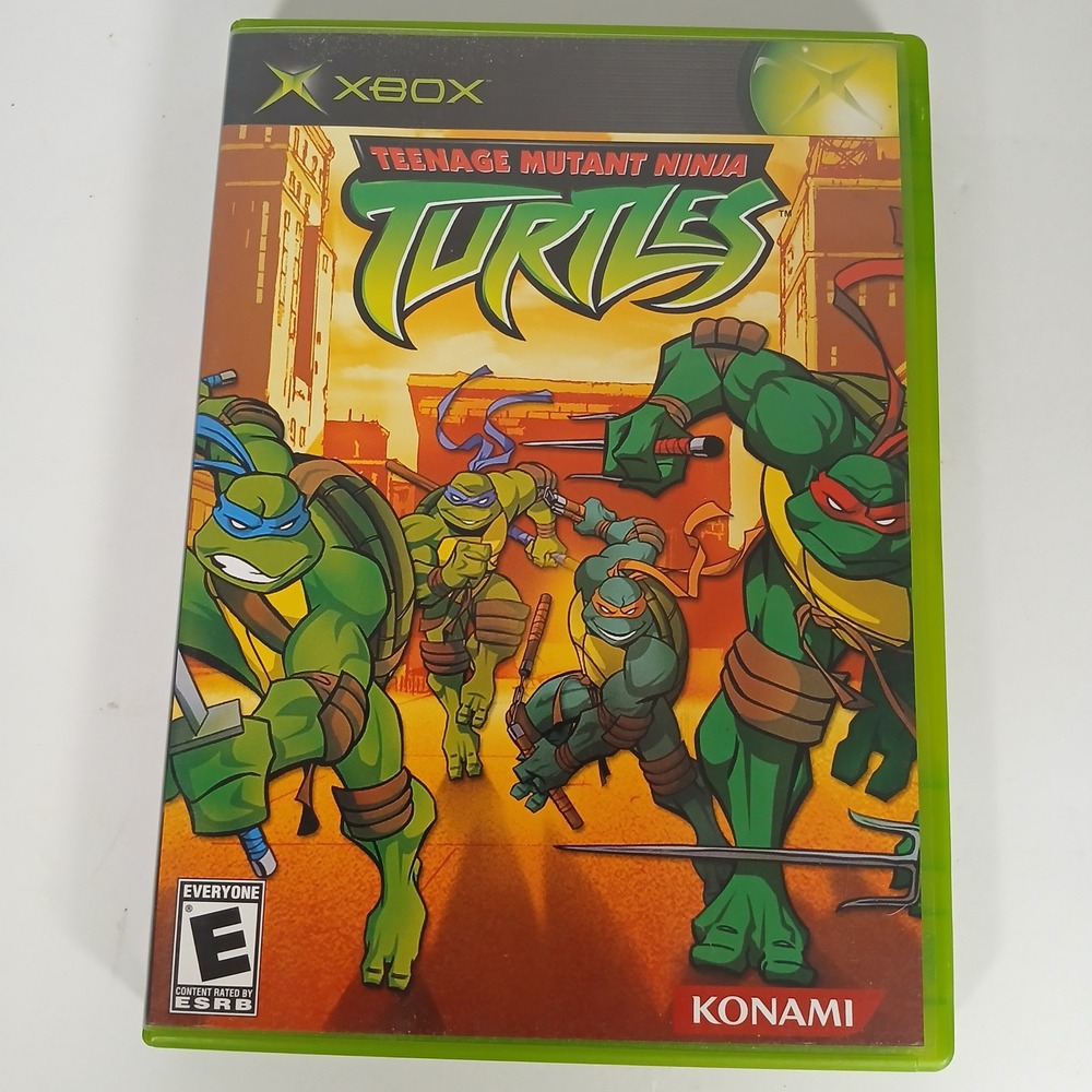 Teenage Mutant Ninja Turtles Xbox Original Game Green CIB Action Konami